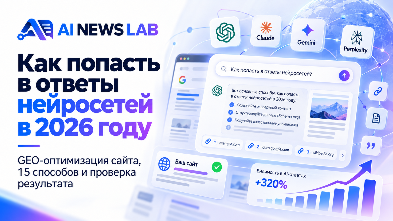 GEO-оптимизация сайта в 2026 году — поисковая видимость в ChatGPT, Яндексе и Google AI